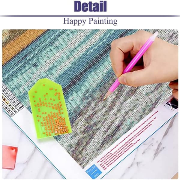 Bomclap Landskap Diamantmålning Kit för vuxna - Diamantkonst DIY Konstmålning till väggdekoration & gåva. Paint - by - Number Kits, Mosaik. (30x40 cm)