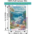 Pikkukuva 5 / 6: Bomclap-timanttimaalaus – DIY 5D-timanttimaalaus, 30x40cm, värikäs vedenalainen maailma suomuilla ja koralleilla