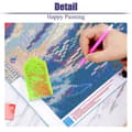 Miniatyrbild 6 av 7: Bomclap Diamond Painting – DIY 5D Diamantmålning, 30x40cm, Magiska Nordiska Ljus över Snöklädda Fjällen