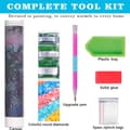 Miniatyrbillede 6 af 6: Bomclap Diamantmaleri – DIY 5D Diamantmaleri, 30x40cm, Japansk Pramfru og Kirsebærknopper