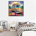 Miniatyrbild 3 av 6: Bomclap Blomsterbuss Diamantkonst - Full Drill 5D Blomster DIY Kit För Vuxna 30x30 cm Hemslöjd Väggdekoration