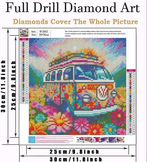 Bomclap Blomsterbuss Diamantkonst - Full Drill 5D Blomster DIY Kit För Vuxna 30x30 cm Hemslöjd Väggdekoration