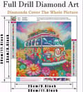 Miniatyrbild 4 av 6: Bomclap Blomsterbuss Diamantkonst - Full Drill 5D Blomster DIY Kit För Vuxna 30x30 cm Hemslöjd Väggdekoration
