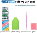 Miniatyrbild 5 av 6: Bomclap Blomsterbuss Diamantkonst - Full Drill 5D Blomster DIY Kit För Vuxna 30x30 cm Hemslöjd Väggdekoration
