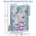 Pikkukuva 4 / 7: Bomclap Daisy Diamond Art Kit Aikuiset – Maalaismainen kukka Full Drill Diamond Dots! Pyöreä 5D-timanttimaalaus, jalokivitaide – DIY-käsityö