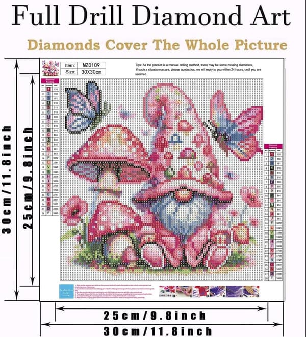 bomclap julemand diamantmaleri begynder - 5d sommerfugl DIY sæt 30x30 cm kunsthåndværk vægdekoration gave