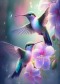 Pikkukuva 1 / 7: Bomclap Hummingbird Diamond Art Kit Aikuiset – Birds Round Full Drill Diamond Painting! Jalokivitaide – DIY 5D Diamond Dots, taide ja kodin sisustus