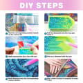 Miniatyrbild 6 av 6: Bomclap Diamond Painting – DIY 5D Diamantmålning, 30x40cm, Magisk Vattenfall och Färgsprakande Skog