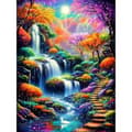 Miniatyrbild 2 av 6: Bomclap Diamond Painting – DIY 5D Diamantmålning, 30x40cm, Magisk Vattenfall och Färgsprakande Skog