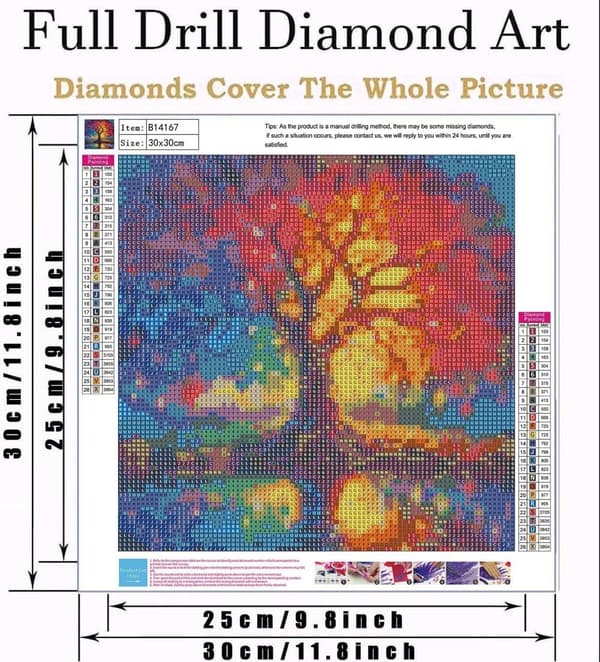 Bomclap Tree of Life -timanttimaalaus - 5D täysi pora symbolinen taide 30x30 cm DIY-käsityösarja seinäkoriste