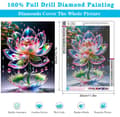 Miniatyrbillede 3 af 6: Bomclap Lotus Diamantkunst Kit for Voksne og Beginner - Lotus - Blomster Diamant Art Kits for Voksne, Fuld Drill DIY 5D Diamantmålning, Gem Art Hjemme
