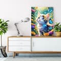 Miniatyrbild 2 av 7: Bomclap Katt Diamantkonst Vuxen - 5D Fjäril Blomster Full Drill Målning 30x40 cm DIY Hemslöjd