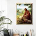 Miniatyrbillede 3 af 7: Bomclap Jesus Diamond Art Voksen - 5D Kristus Fuld Drill DIY Kit 30x40 cm Religiøs Kunsthåndværk Gave