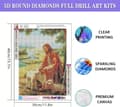 Miniatyrbillede 4 af 7: Bomclap Jesus Diamond Art Voksen - 5D Kristus Fuld Drill DIY Kit 30x40 cm Religiøs Kunsthåndværk Gave