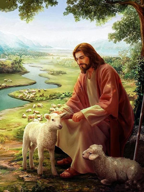 Bomclap Jesus Diamond Art Voksen - 5D Kristus Fuld Drill DIY Kit 30x40 cm Religiøs Kunsthåndværk Gave