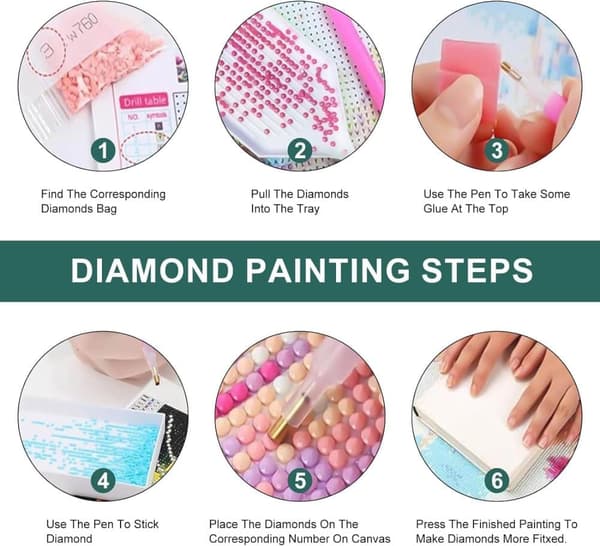 Bomclap Måne Diamantmålning Nybörjare - 5D Månsken Landskap DIY Kit 30x40 cm Naturskön Väggkonst