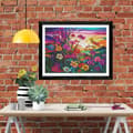 Miniatyrbild 2 av 5: Bomclap Diamond Painting – DIY 5D Diamantmålning, 30x40cm, Färgsprakande Glasmåleri av Blommor och Solnedgång