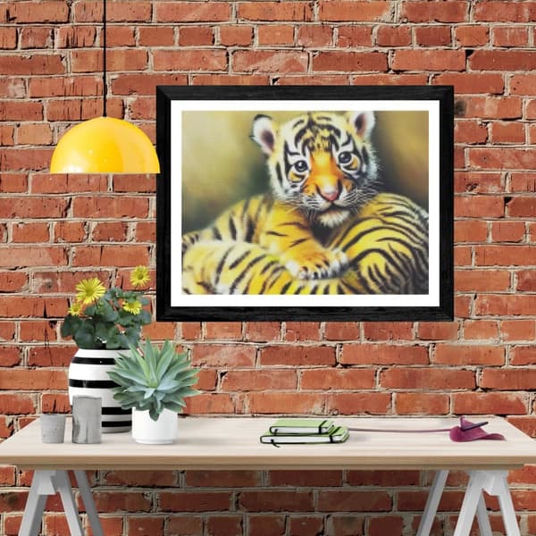 Bomclap timanttimaalaus – DIY 5D timanttimaalaus, 30x40cm, kiehtova Tiger Cal