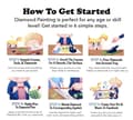Miniatyrbillede 4 af 5: Bomclap diamantmaleri – DIY 5D diamantmaleri, 30x40cm, solnedgangsglasmaleri med lignende kamille
