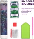 Miniatyrbillede 5 af 5: Bomclap diamantmaleri – DIY 5D diamantmaleri, 30x40cm, solnedgangsglasmaleri med lignende kamille