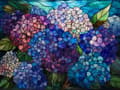Miniatyrbild 1 av 5: Bomclap Diamond Painting – DIY 5D Diamantmålning, 30x40cm, Färgsprakande Glasmåleri av Hortensier