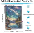 Miniatyrbillede 3 af 7: Bomclap Diamantmaleri – DIY 5D Diamantmaleri, 30x40cm, Magiske Nattescener med Stjerneskyer over Bergsö