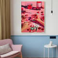 Miniatyrbillede 3 af 7: Bomclap Pink Diamond Art Begynder - 5D Fuld Drill Blomster DIY Kit 30x40 cm Vægdekoration Håndværksgave