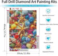 Miniatyrbillede 4 af 7: Bomclap Diamond Art Kit for Voksne - 5D Farverige Skaller og Stjerneskud, DIY Full Drill Kit for Begyndere. Premium Gem Dots, Hjemmevægdecor