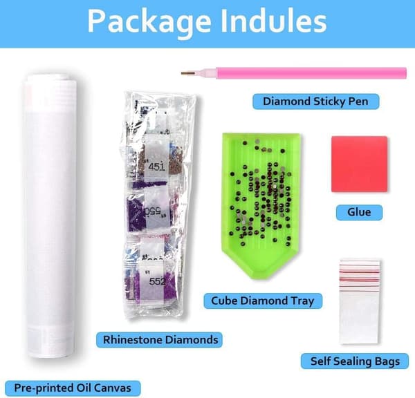 Bomclap Diamond Art Kit for Voksne - 5D Farverige Skaller og Stjerneskud, DIY Full Drill Kit for Begyndere. Premium Gem Dots, Hjemmevægdecor