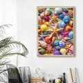 Miniatyrbillede 2 af 7: Bomclap Diamond Art Kit for Voksne - 5D Farverige Skaller og Stjerneskud, DIY Full Drill Kit for Begyndere. Premium Gem Dots, Hjemmevægdecor