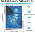 Pikkukuva 4 / 6: Bomclap Diamond Art Kit aikuisille - 5D Beach Moon, DIY täysi porasarja aloittelijoille. Ensiluokkaiset jalokivipisteet, kodin seinäkoristelu, lahja