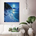Pikkukuva 2 / 6: Bomclap Diamond Art Kit aikuisille - 5D Beach Moon, DIY täysi porasarja aloittelijoille. Ensiluokkaiset jalokivipisteet, kodin seinäkoristelu, lahja