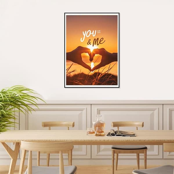 Bomclap You and Me Diamond Art Kit Voksne – 5D Full Round Drill Diamond Dots! Elsker maleri med runde diamanter, hjem vægdekoration (30x40cm)