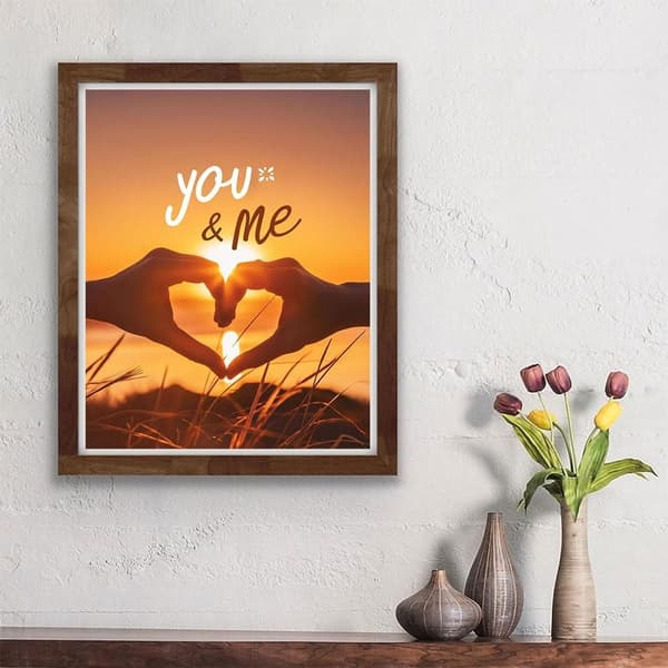 Bomclap You and Me Diamond Art Kit Voksne – 5D Full Round Drill Diamond Dots! Elsker maleri med runde diamanter, hjem vægdekoration (30x40cm)