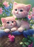 Miniatyrbild 1 av 8: Bomclap Katter Diamantkonst Kit Vuxna – Blommor DIY 5D Diamantart. Diamantmålning, Dekoration med Diamanter för Hemvägg (30x40cm)