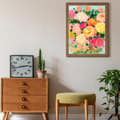 Miniatyrbild 3 av 6: Bomclap Rosa Blomster Diamantmålning - 5D Rund Full Drill Botanisk Konst 30x40 cm Elegant Hemslöjd