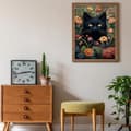 Miniatyrbild 4 av 6: Bomclap Svart Katt Diamantkonst - 5D Full Drill Mystisk Katt 30x40 cm Väggdekoration DIY Hemslöjd