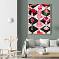 Miniatyrbillede 5 af 6: Bomclap Pink Skakbræt Diamantmaleri - 5D Full Drill Moderne Kunst 30x40 cm Unik Vægdekoration