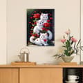 Miniatyrbillede 6 af 8: Bomclap Cats 5D DIY Diamond Art Kit Voksne – Roser med fuldt værktøj! Blomstermaleri med runde diamanter, Hjem vægdekoration