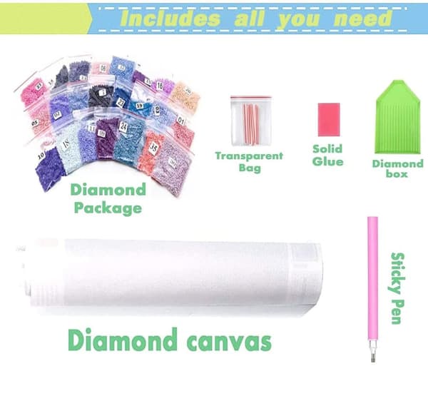 Bomclap Cats 5D DIY Diamond Art Kit Voksne – Roser med fuldt værktøj! Blomstermaleri med runde diamanter, Hjem vægdekoration