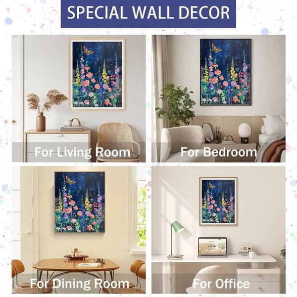 Bomclap Kukka Timanttitaide Aloittelija - 5D Full Drill Puutarhateema 30x40 cm DIY-käsityösarja