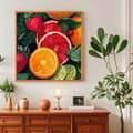 Pikkukuva 3 / 6: Bomclap Sitruuna Timantti Art - 5D Full Drill Sitrushedelmät 30x30 cm Värikäs Keittiön Sisustus Käsityöt