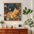 Miniatyrbillede 3 af 6: Bomclap Sovende Kat Diamantmaleri - 5D Fuld Drill Afslappende Kunst 30x30 cm Cat Lovers Gave
