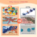 Miniatyrbillede 3 af 7: Bomclap Flowers Diamond Art Kit Voksne – 5D Full Drill Diamond Dots! DIY diamantmaleri kit til begyndere, perlekunst hjem vægdekoration