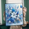Miniatyrbillede 3 af 6: Bomclap 5D Diamantmaleri til Voksne - Fugl & Blomst DIY Kunstværk 30x40 cm | Diamantperler til indretning og begyndere