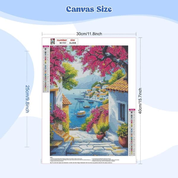 Bomclap Flowers Diamond Art Kit Aikuiset – 5D Full Drill Diamond Dots! DIY-timanttimaalaussarja aloittelijoille