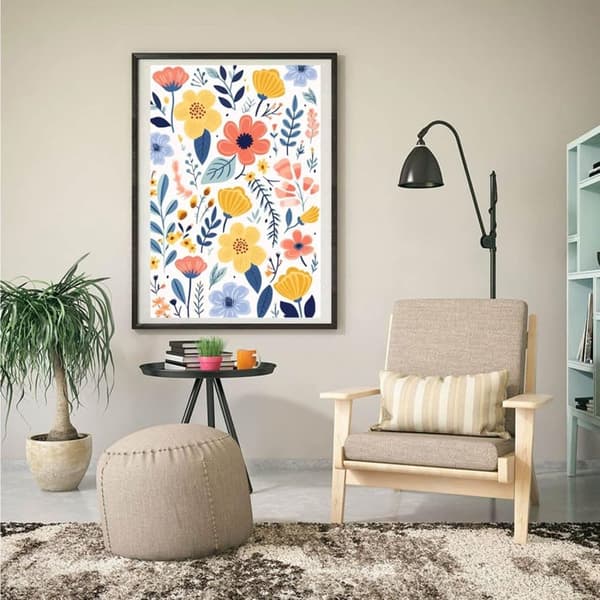 Bomclap 5D Kukka Timanttitaide 30x40 cm | Täysi poramaalaus aloittelijoille | Helmitaide seinäkoristeluun