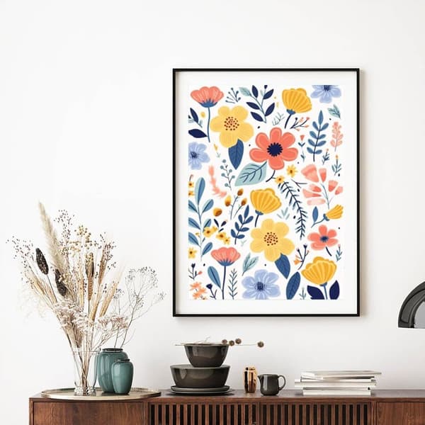 Bomclap 5D Kukka Timanttitaide 30x40 cm | Täysi poramaalaus aloittelijoille | Helmitaide seinäkoristeluun