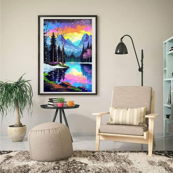 Bomclap Maisema Timanttimaalaus 30x40 cm | 5D-helmitaidetta aikuisille | DIY täysi poraseinäkoriste