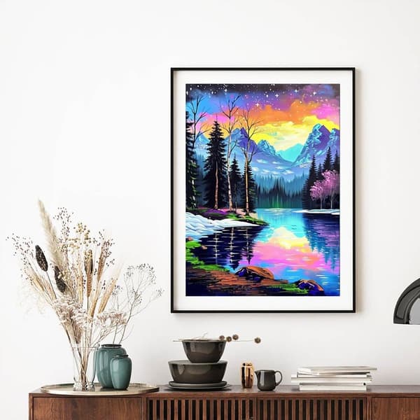 Bomclap Maisema Timanttimaalaus 30x40 cm | 5D-helmitaidetta aikuisille | DIY täysi poraseinäkoriste